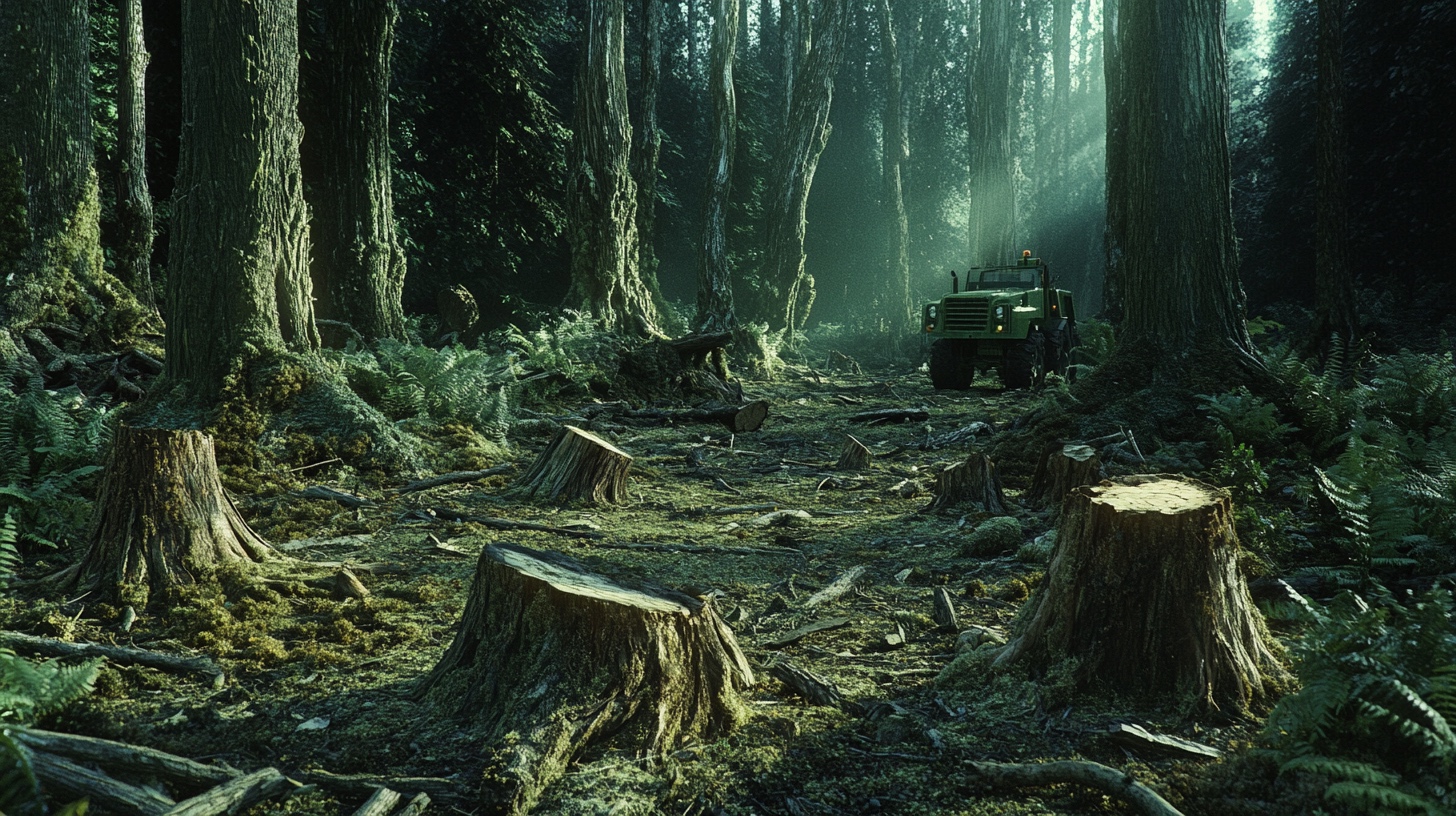 Forêt entièrement taillée Forêt entièrement taillée